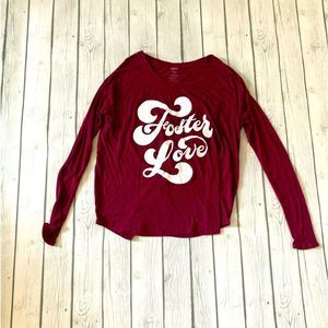 Sevenly maroon foster love dolman top-medium